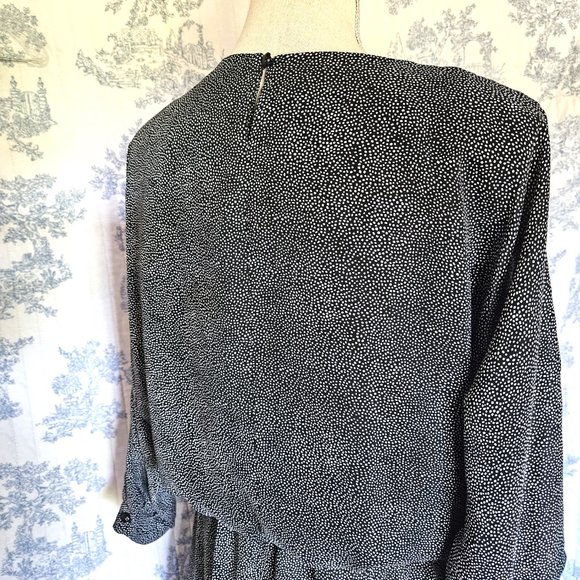 Size S to M Vintage 1980s Missy Houses Dolman Sleeve Dress - Picture 11 of 12